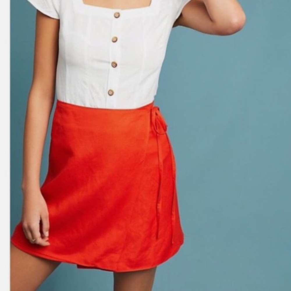 super cute orange capulet wrap skirt
